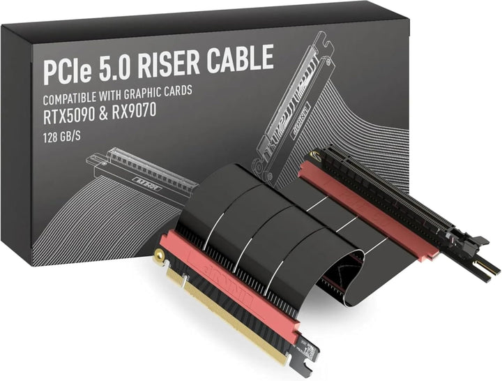 LINKUP - AVA5 PCIE 5.0 Riser-Kabel [40cm (Gesamtlänge 44cm)] RTX5090 RX9070 GPU Bereit | x16 128GB/s