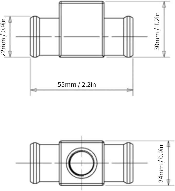 Thermostat Wassertemperaturschalter Kühler Kühlmittellüfter Temperatursensor für Motorrad ATV Geländ