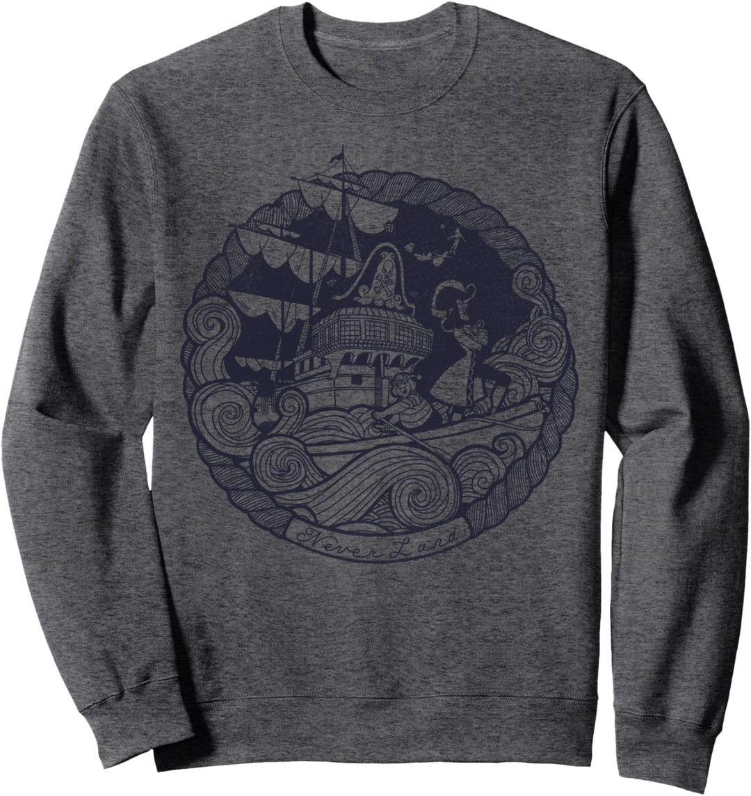 Disney Peter Pan Captain Hook Ship Stamp Sweatshirt