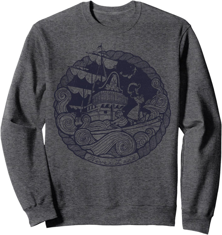 Disney Peter Pan Captain Hook Ship Stamp Sweatshirt
