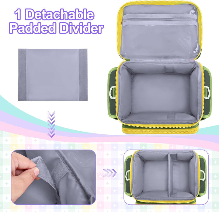 LoDrid Tasche Kompatibel mit Tonie Box 2/1, gepolsterte Tragetasche mit Abnehmbarer Trennwand und Sc