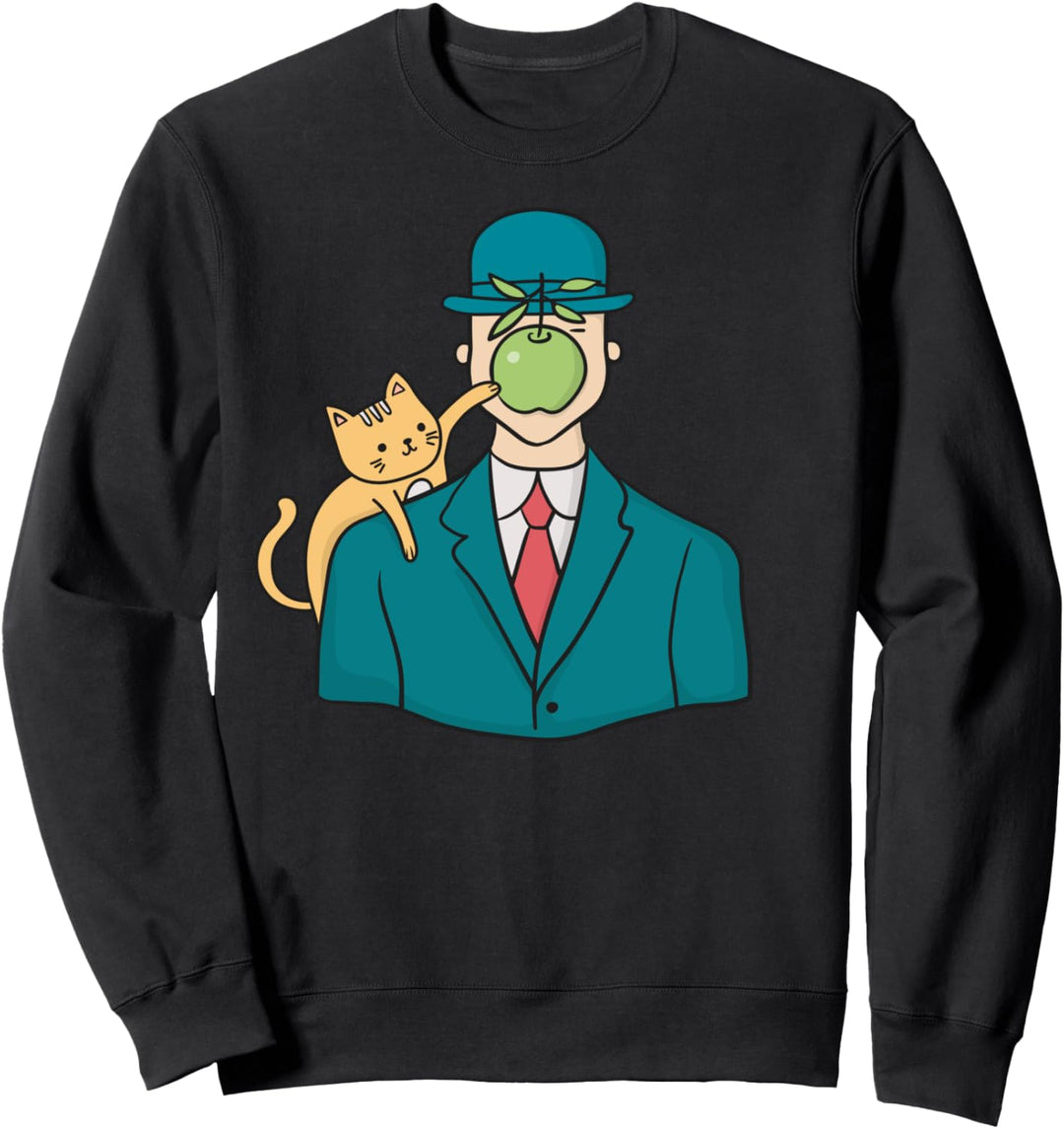 Komisch Katze Malerei Kunst Parodie Der Menschensohn Sweatshirt