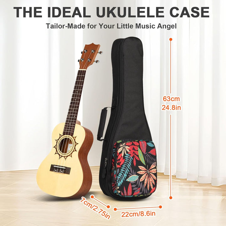 SHANNA Bunte Ukulele Tasche 23/24 Zoll Gigitasche Gigbag, Ukulelenhülle mit Verstellbarem Schultergu