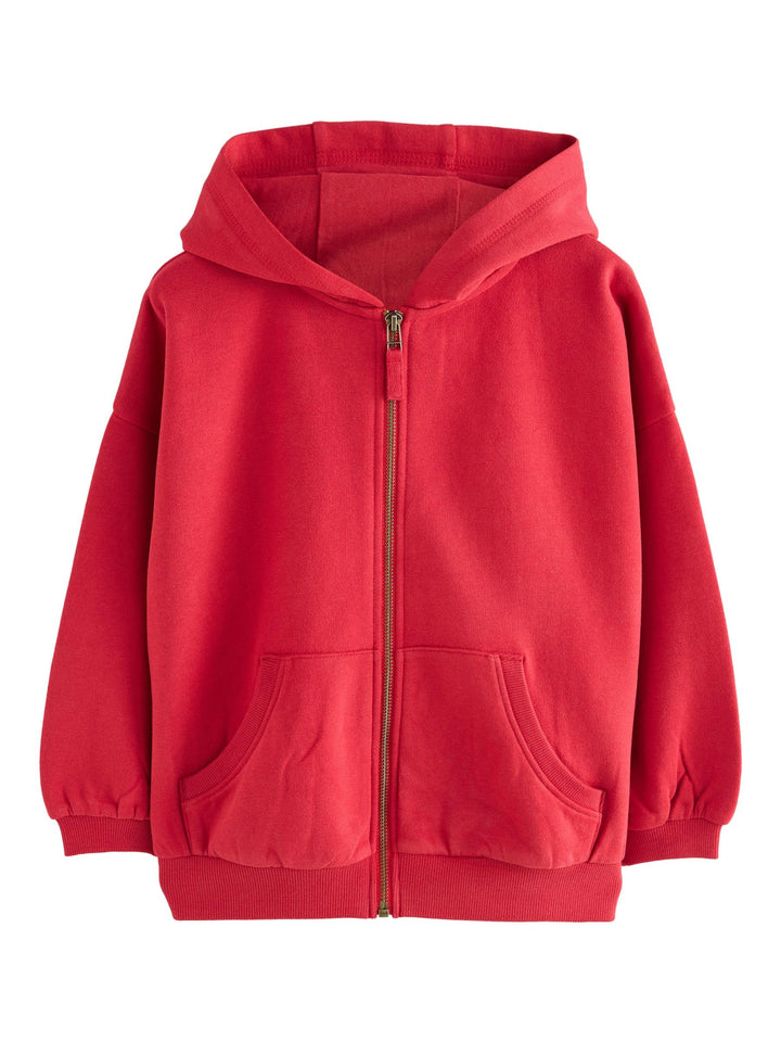 NEXT Mädchen Sportliche Kapuzenjacke mit hohem Baumwollanteil 152 Rot, 152 Rot