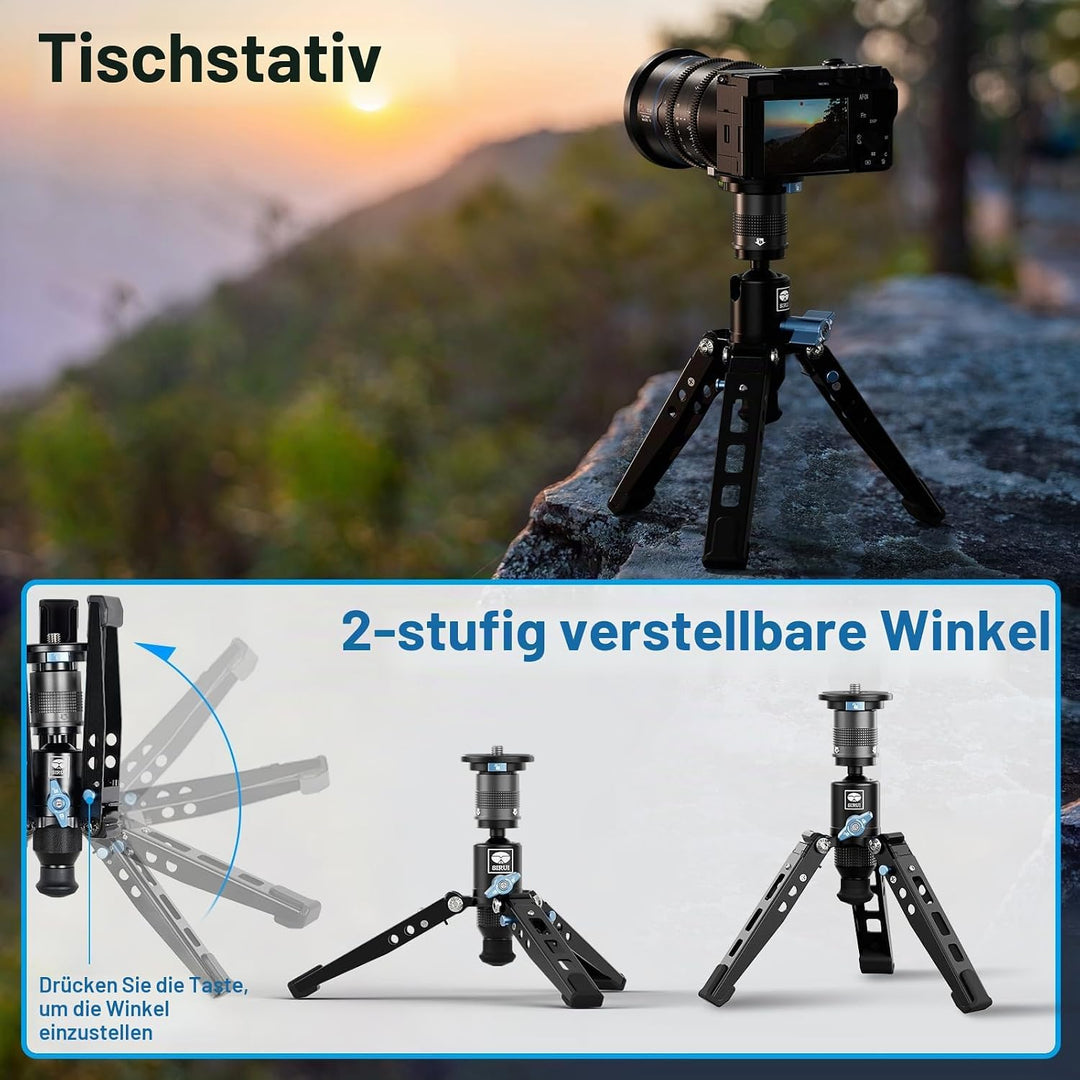 SIRUI SVM-145 Einbeinstativ Kohlefaser Kamera, 145cm Carbon monopod Rapid System Einstufige Höhenver