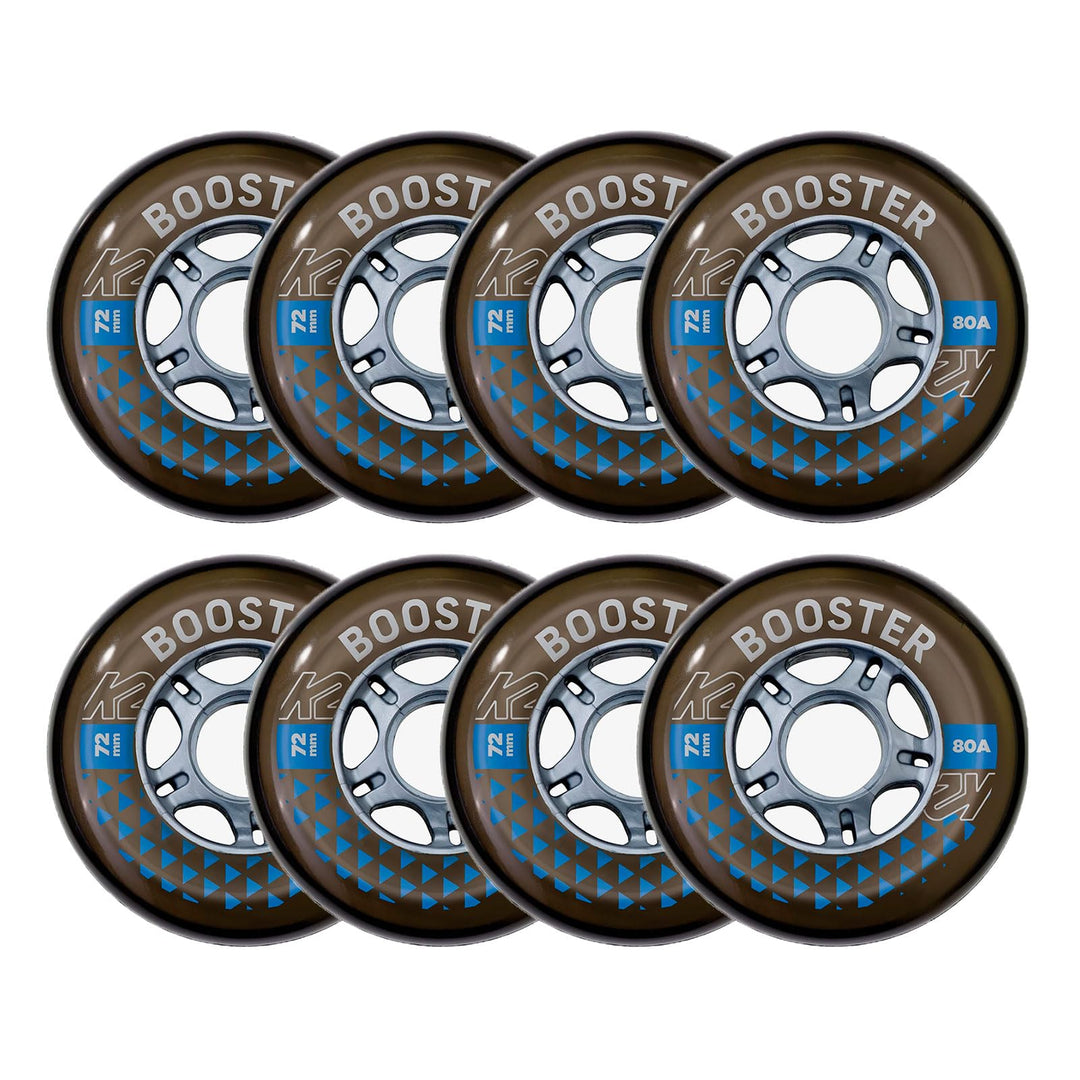 K2 Booster 72MM 80A 8-Wheel Pack W ILQ 72mm 80A & ILQ-5, 72mm 80A & ILQ-5