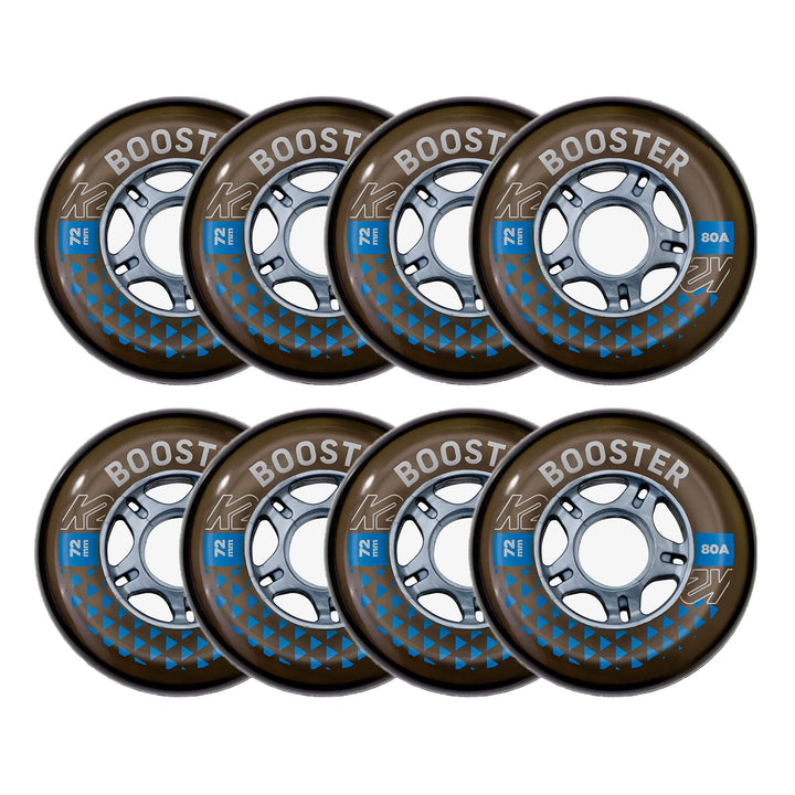 K2 Booster 72MM 80A 8-Wheel Pack W ILQ 72mm 80A & ILQ-5, 72mm 80A & ILQ-5
