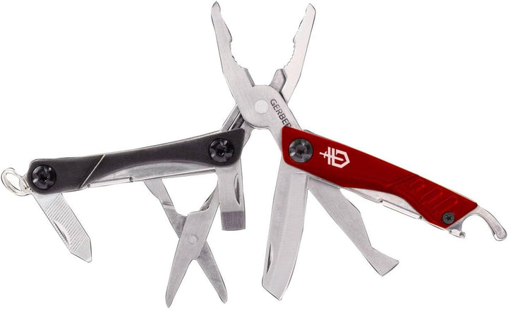 Gerber Multifunktionswerkzeug mit 12 Funktionen, Dime Pocket Multi-tool, Rot, 31-003622 Rot (EU), Ro