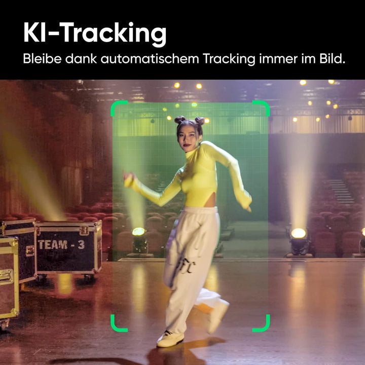 Insta360 Link - PTZ 4K Webcam mit 1/2"-Sensor, KI-Tracking, Gestensteuerung, HDR, Mikrofonen mit Rau