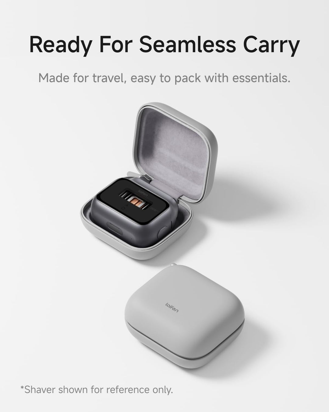 Laifen P3 Pro Elektrorasierer Reise-Etui, Stossfestes Hardcase mit Soft-Touch-Oberfläche, Schlankes