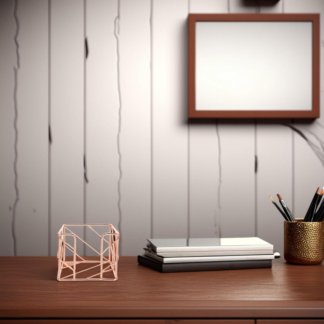 Cabilock Memo Halter Notizzettel Box Metall Rosegold Schreibtisch Zubehör Aufbewahrung Organizer Kom