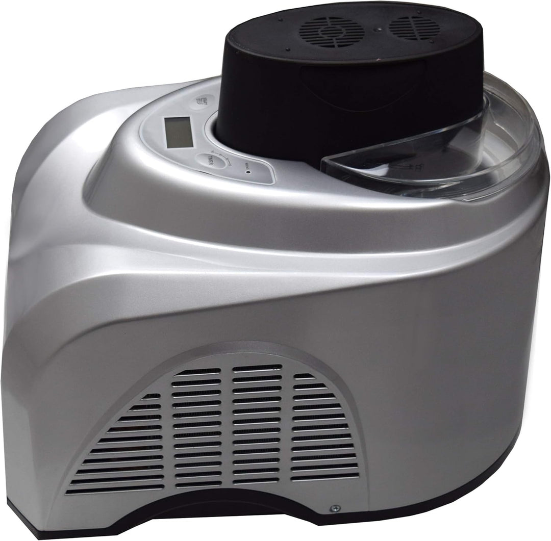 Syntrox Germany Eismaschine mit Kompressor-Frozen Yogurt-Milchshake Maschine-Flaschenkühler Gino Gel