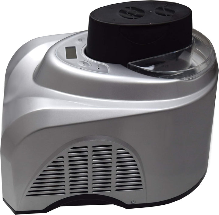 Syntrox Germany Eismaschine mit Kompressor-Frozen Yogurt-Milchshake Maschine-Flaschenkühler Gino Gel