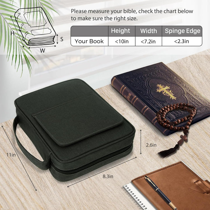 Bibelhüllen für Männer und Frauen, Bibeltasche, Kirchentasche mit Buchständer, Bibeltasche mit Griff
