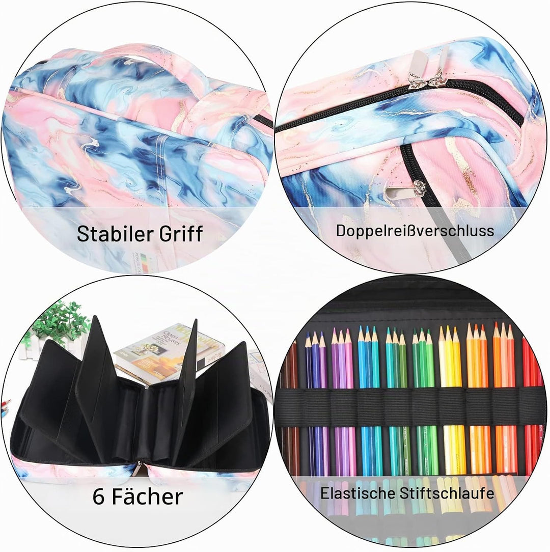 JAKAGO Federmäppchen Grosse Kapazität für 300 Stifte Aufbewahrung Buntstifte,Wasserdicht Pencil Case