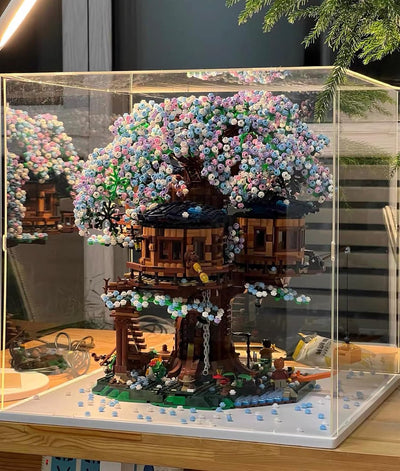 ELEpure Aufbewahrungsbox aus Acryl, transparent, für die LEGO Kollektion, Modellbau, verbesserte Prä