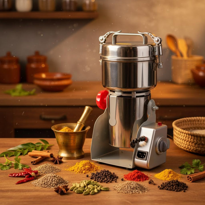 Elektrische Getreidemühle 800 g 3000W – Kaffeemühle Gewürzmühle Edelstahl 28.000 U/min, Profi Zerkle