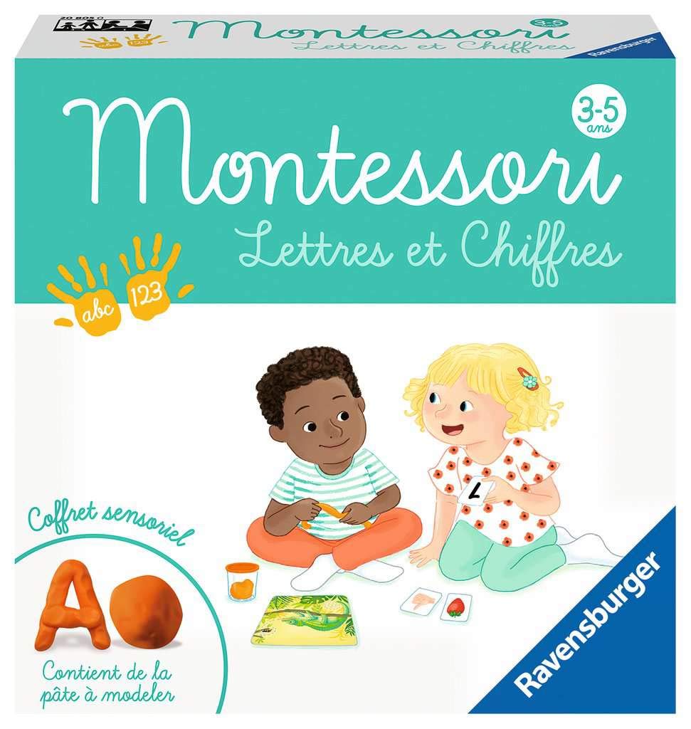 Ravensburger 4005556208050 Montessori - Buchstaben et chiffres Lernspiel, Einheitsgrösse