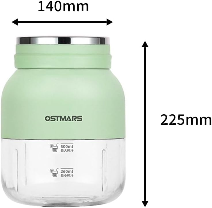 POFET Elektrischer Entsafter, tragbarer Mini-Mixer, Mixer für frische Säfte, Crush-EIS, Smoothies, S