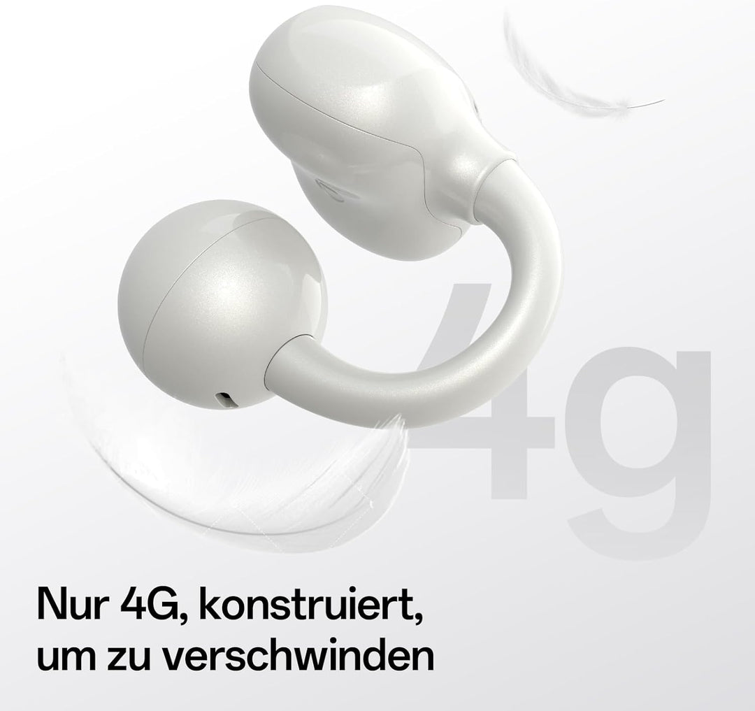 OpenRock E Open-Ear Kopfhörer Kabellos- Clip-On Ohrhörer - 4G Leichtgewicht - Bluetooth 6.0 - Starke