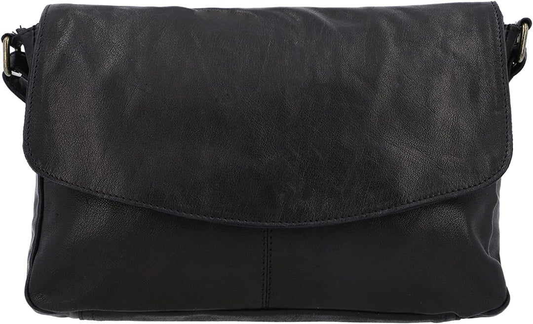 Gusti Handtasche Leder - Maisie Damen Handtasche Schultertasche Umhängetasche Ledertasche klein Schw