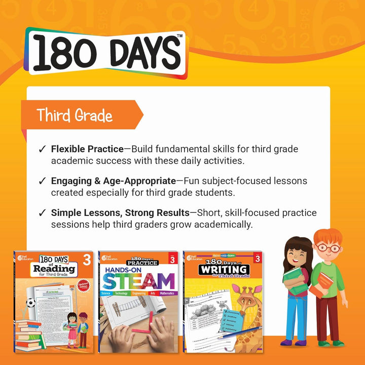180 Days: Hands-On STEAM: Grade 3 (180 Days of Practice), Paperback