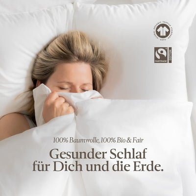 bo&button® Luxus Mako Satin Bettwäsche Set, 100% Bio Baumwolle (Long Staple 300), ALLE GRÖssEN, seid