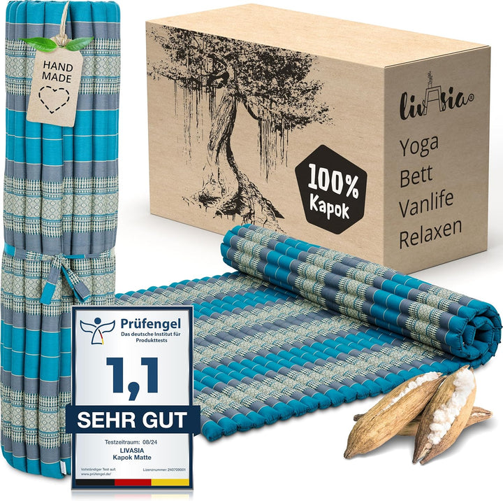 livasia Rollmatte Rollmatratze L-200x110x4,5cm, Gästebett Gästematratze 1 Person, Reisebett Kofferra