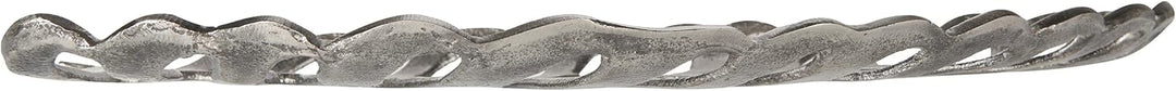Dekoschale Aluminium Monstera Blätter 2er Set Schmuck Tablett in Silber Amnisos