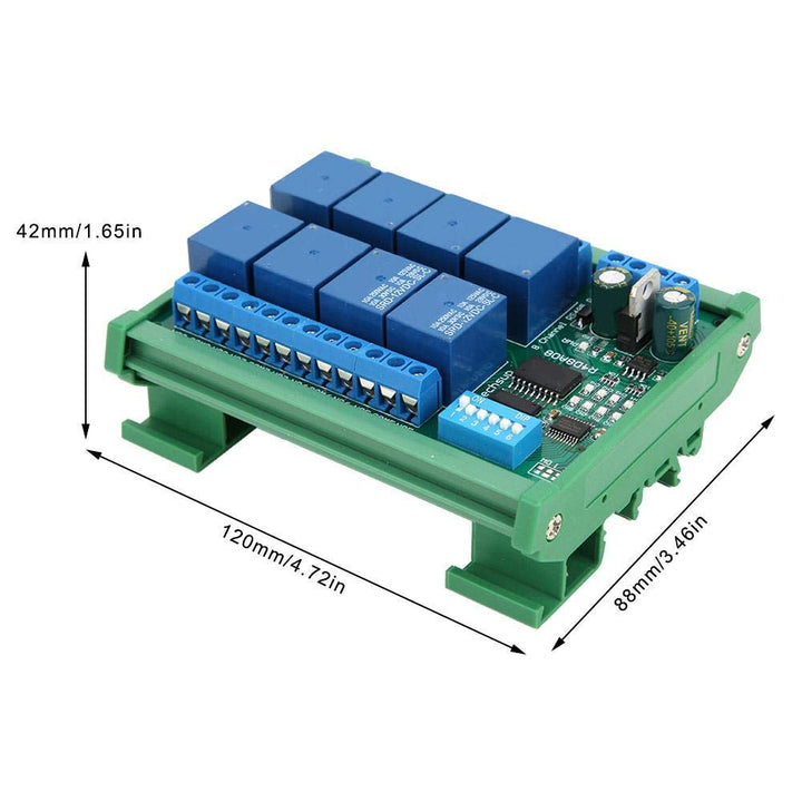Relais-Modus, Fernbedienung, Modbus-Anfrage für 8-Kanal Modbus RTU Protokoll (R4D8A08-R mit DIN Rail