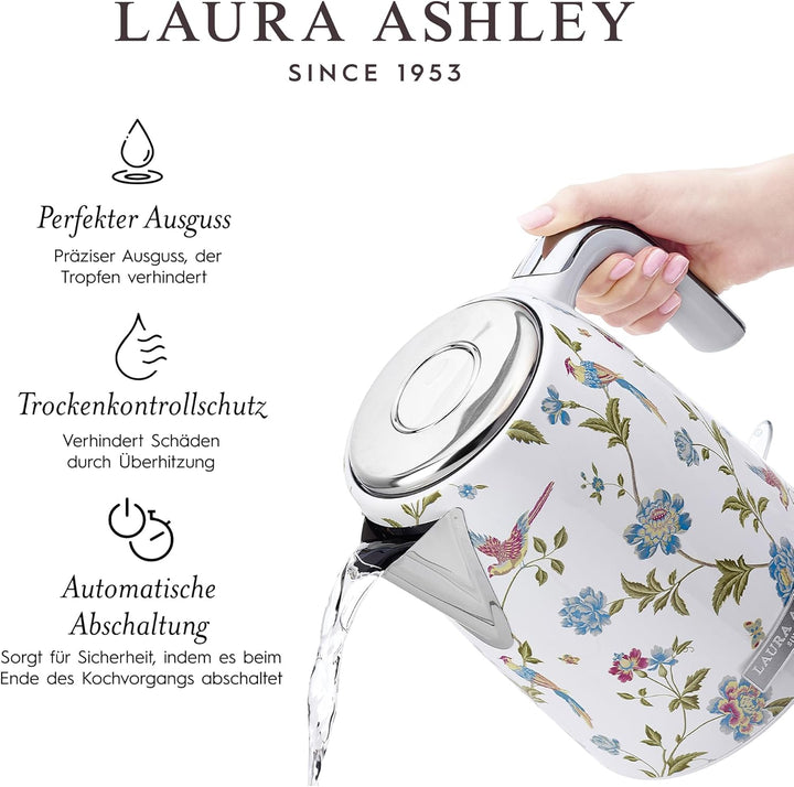 Laura Ashley Toaster und Jug Wasserkocher Set von VQ (Elveden Weiss, Elektrischer Wasserkocher und 4