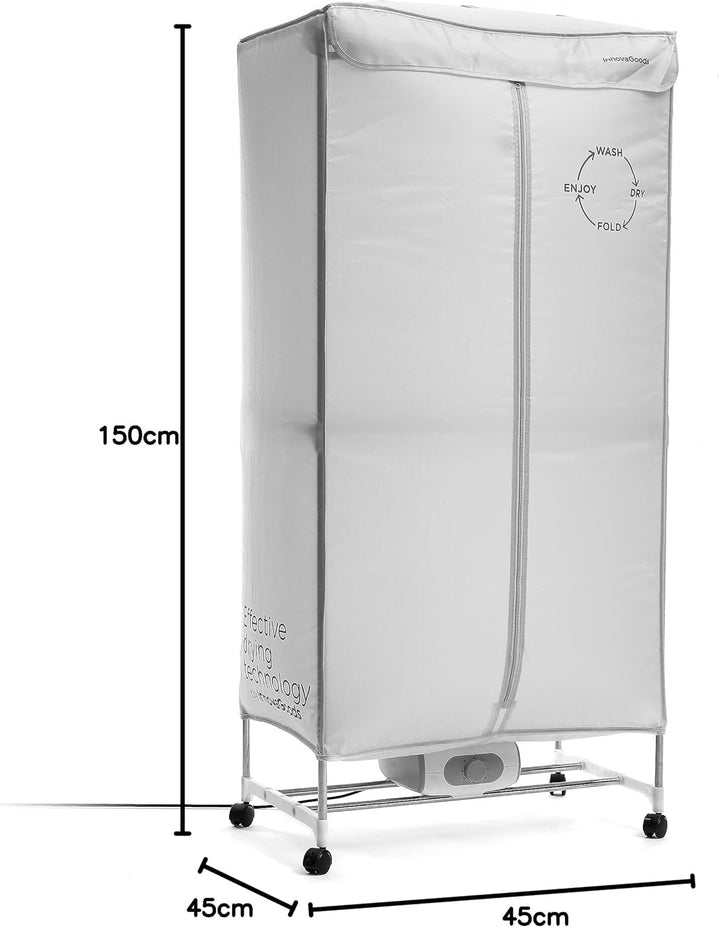 Tragbarer elektrischer Wäschetrockner mit 2 Höhen Dupledry InnovaGoods 1200 W