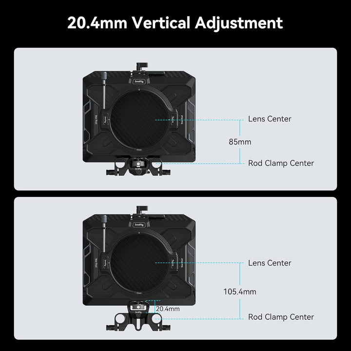 SMALLRIG 15mm LWS Rod Support, Verstellbares und Verdrehsicheres Design, Kompatibel mit SMALLRIG 319