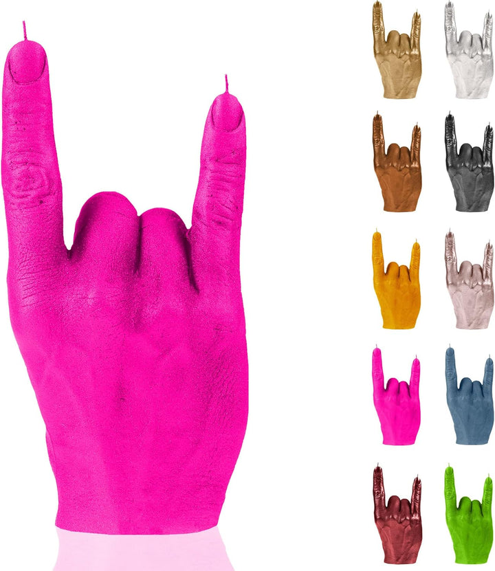 Candellana Hand RCK Kerze - Hand Figur - Coole Deko - Gothic Deko - Grunge Deko Kerze - Heavy Metal