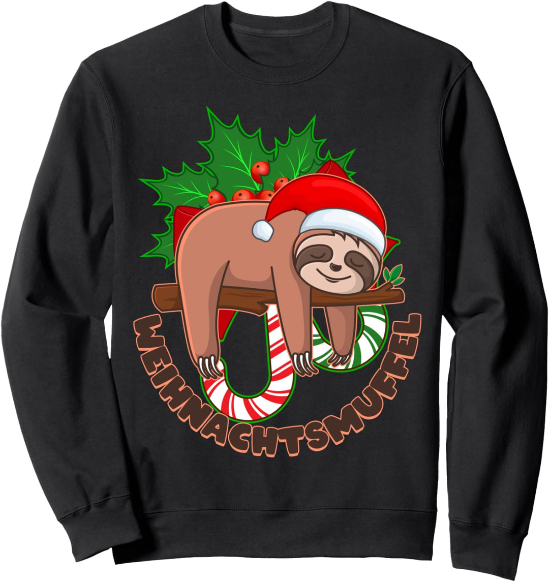 Weihnachten Faultier Weihnachtsmuffel Freunde Familie Sweatshirt