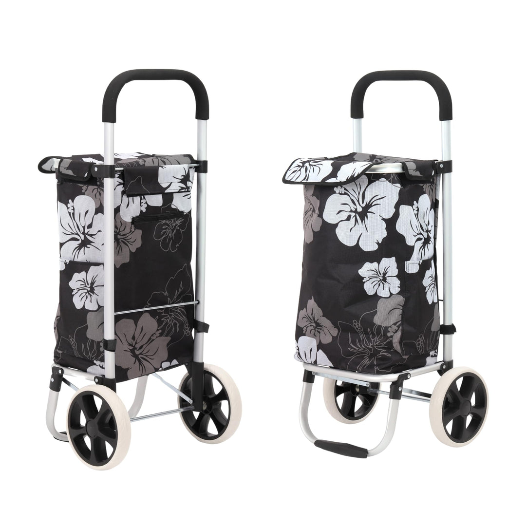 50Liter Aluminium Trolley Einkaufstrolley Klappbar, Shopping Trolley, Wasserabweisender Einkaufswage