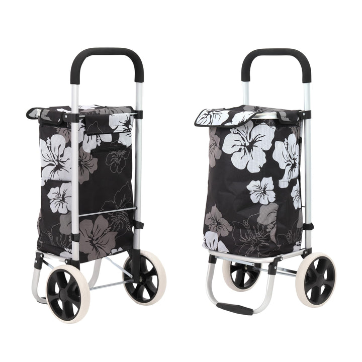 50Liter Aluminium Trolley Einkaufstrolley Klappbar, Shopping Trolley, Wasserabweisender Einkaufswage