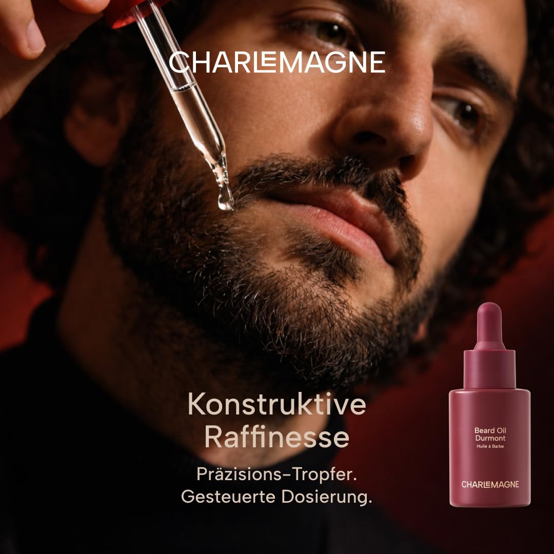 Charlemagne Bartöl für Männer – 30 ml, Durmont | Erdiger Traditioneller Duft, Bart-Conditioner &amp; Wei