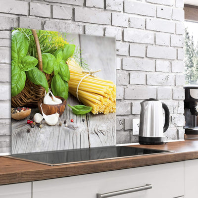 murando Spritzschutz Glas für Küche 60x60 cm Küchenrückwand Küchenspritzschutz Fliesenschutz Glasbil