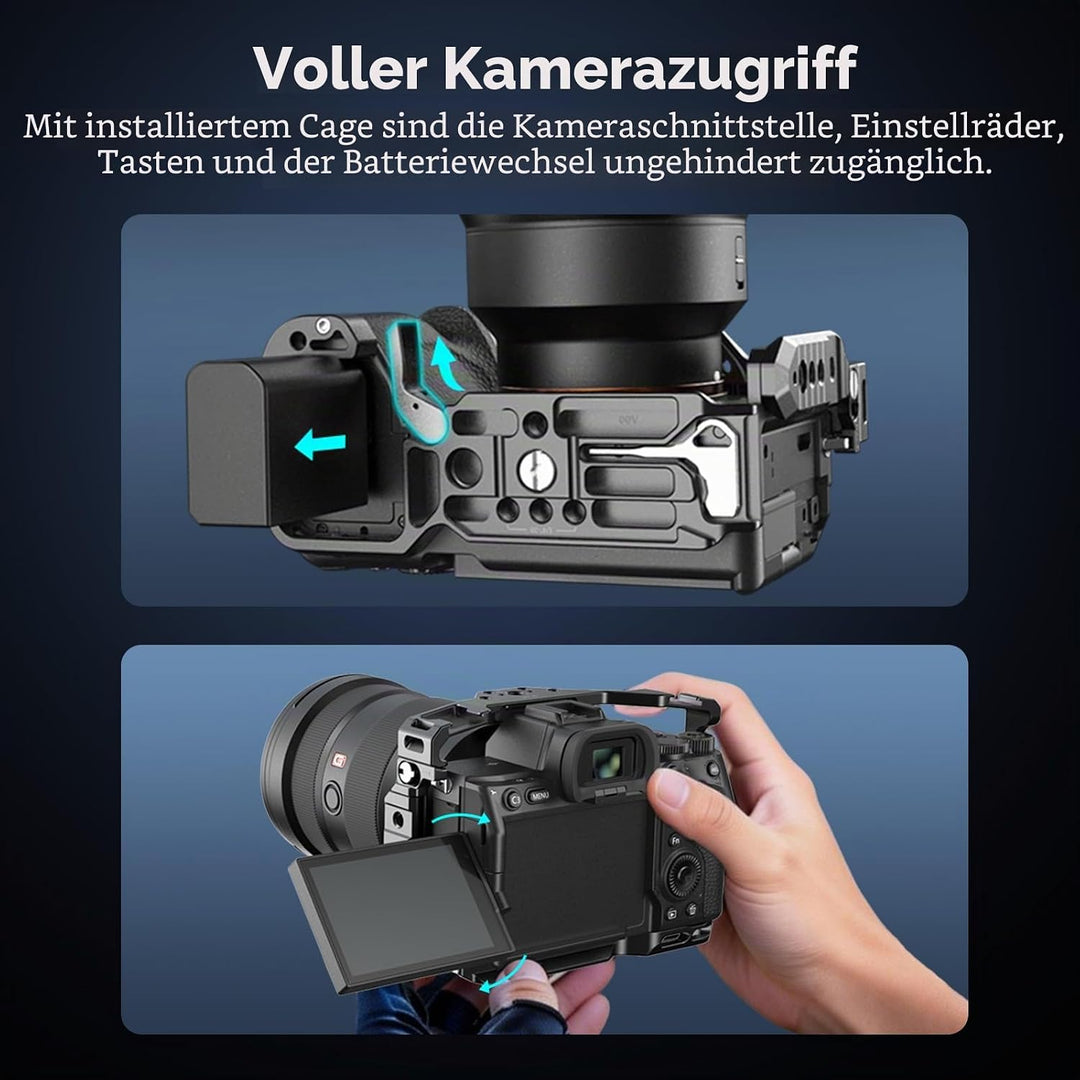 (Aktualisierte Version) SMALLRIG Full Cage Käfig für Sony Alpha 7R V/Alpha 7 IV/Alpha 7S III/Alpha 1