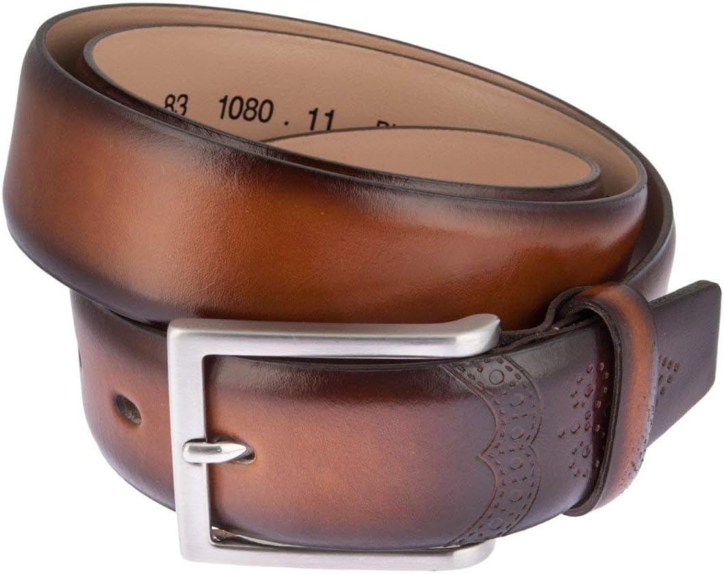 LLOYD Men's Belts Gürtel Herrengürtel Ledergürtel Schwarz 2599, Cognac