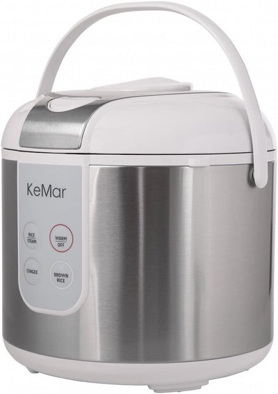 KeMar Kitchenware KRC-130 digitaler Reiskocher, BPA-frei, Brauner Reis, Naturreis, Dampfgarer, Titan