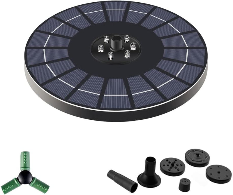 Baceyong 4/6 W Universal-LED-Solar-Springbrunnenpumpe für Vogelbäder, Garten, Fischbecken, Teich, Aq