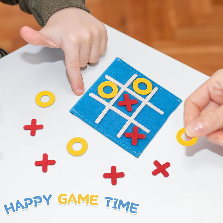 Tic Tac Toe Spiel, 24 Stück Filz Tic Tac Mini, Bunt Tic Tac Town Spiel, Lernspielzeug Geeignet für G