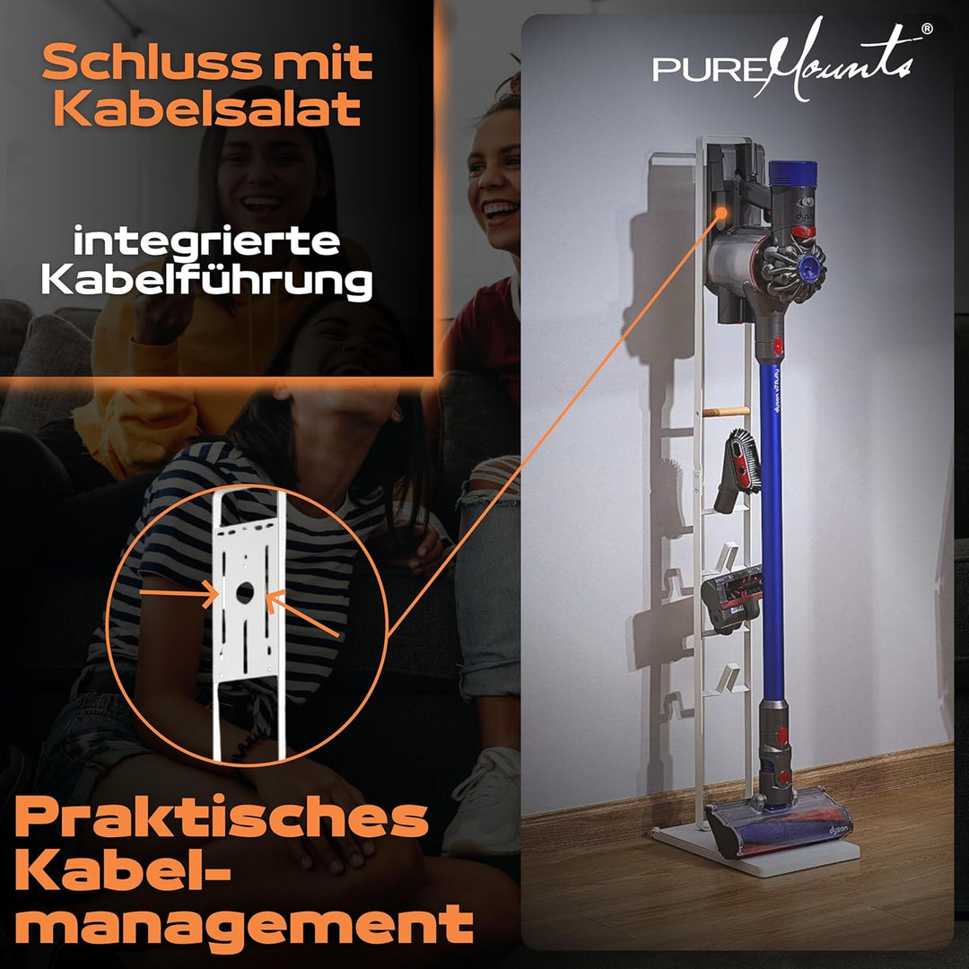 PureMounts Staubsauger Ständer Halterung universal kompatibel mit Dyson V15, V12, V11, V10, V8, V7,