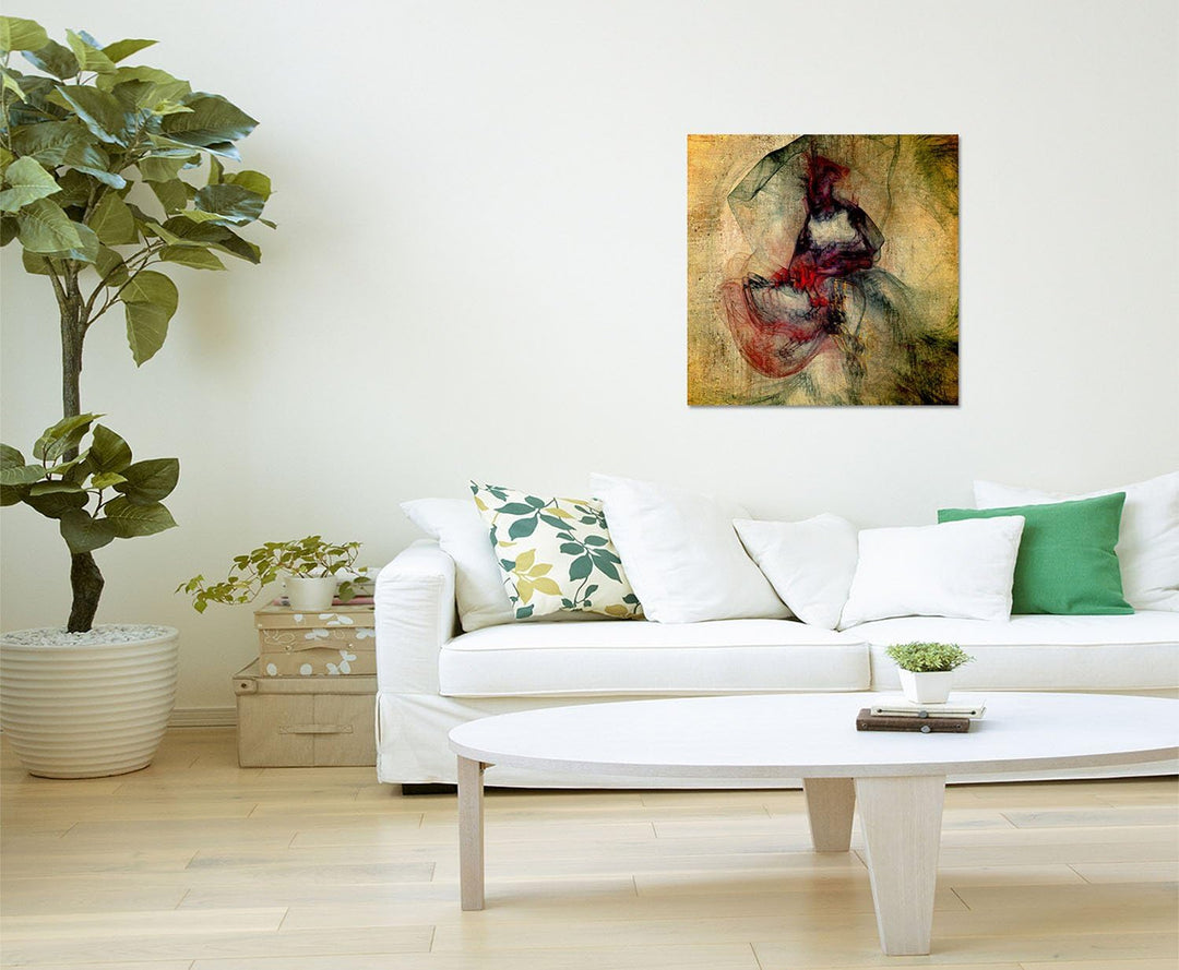 Paul Sinus Art Abstrakt450_60x60cm abstraktes Leinwandbild zeitlos Kunstdruck XXL fertig auf Keilrah