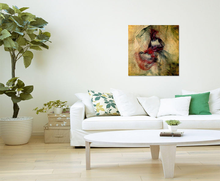 Paul Sinus Art Abstrakt450_60x60cm abstraktes Leinwandbild zeitlos Kunstdruck XXL fertig auf Keilrah