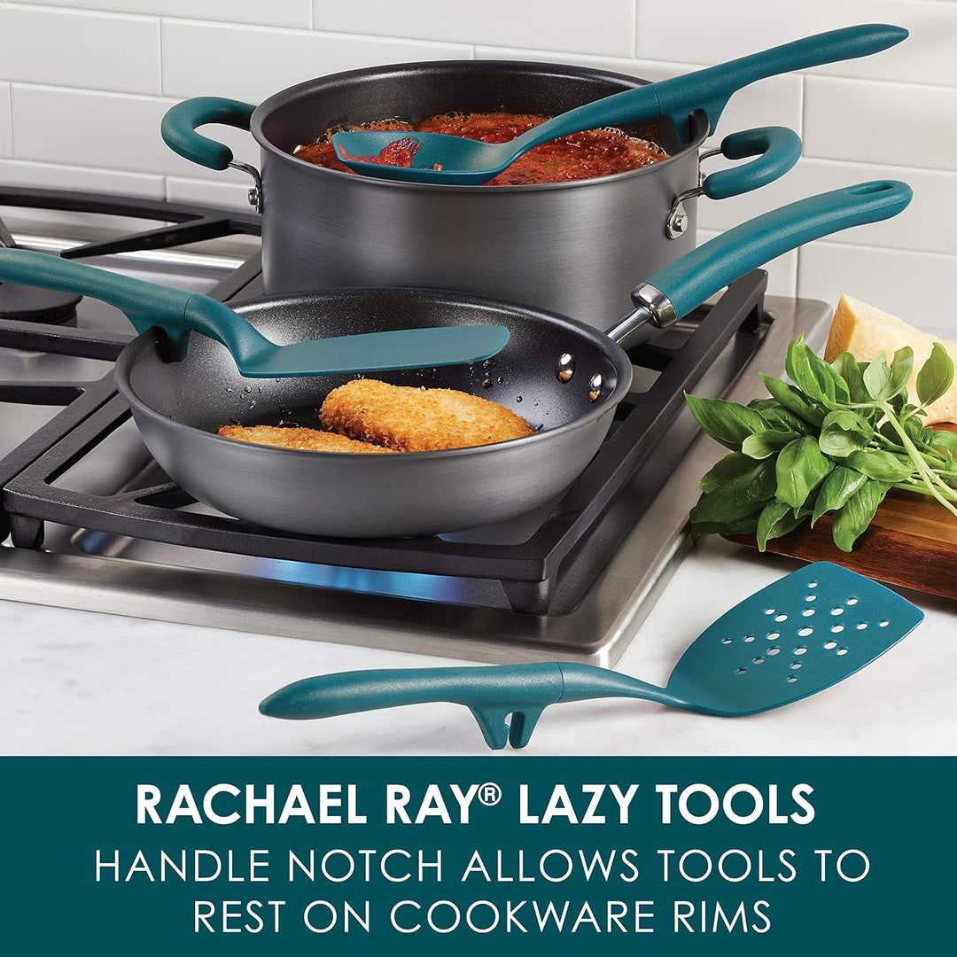 Rachael Ray Tools and Gadgets Pfannenwender-Set, mit Schlitzen und soliden Pfannenwender, 3-teilig,