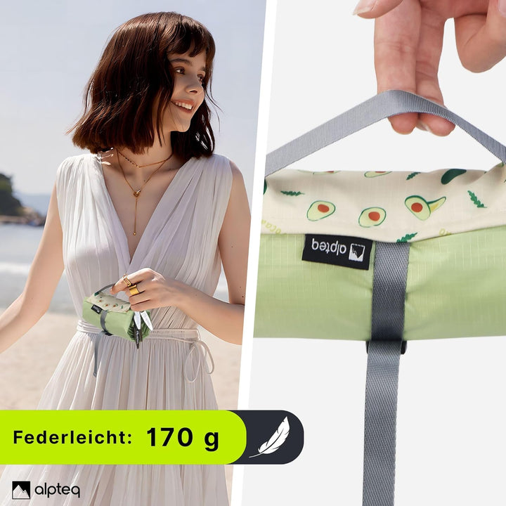 Picknickdecke 100 x 150 cm – Wasserdicht, Ultraleicht & Kompakt | Outdoor Decke in Grün für Picknick