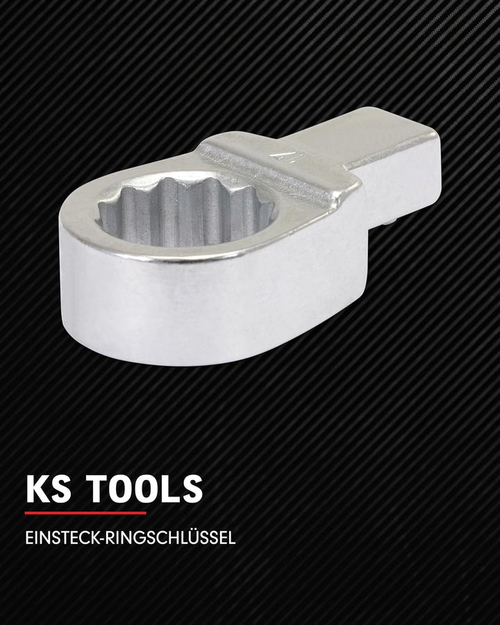 KS Tools Einsteck-Ringschlüssel 9x12mm 516.2311 11mm I Ringschlüssel mit Stiftsicherung I Verchromt